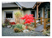 Pond Entrance at Royston House holiday vacation accommodation in Courtenay BC