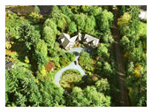 Aerial photography view of Royston House bed and breakfast 